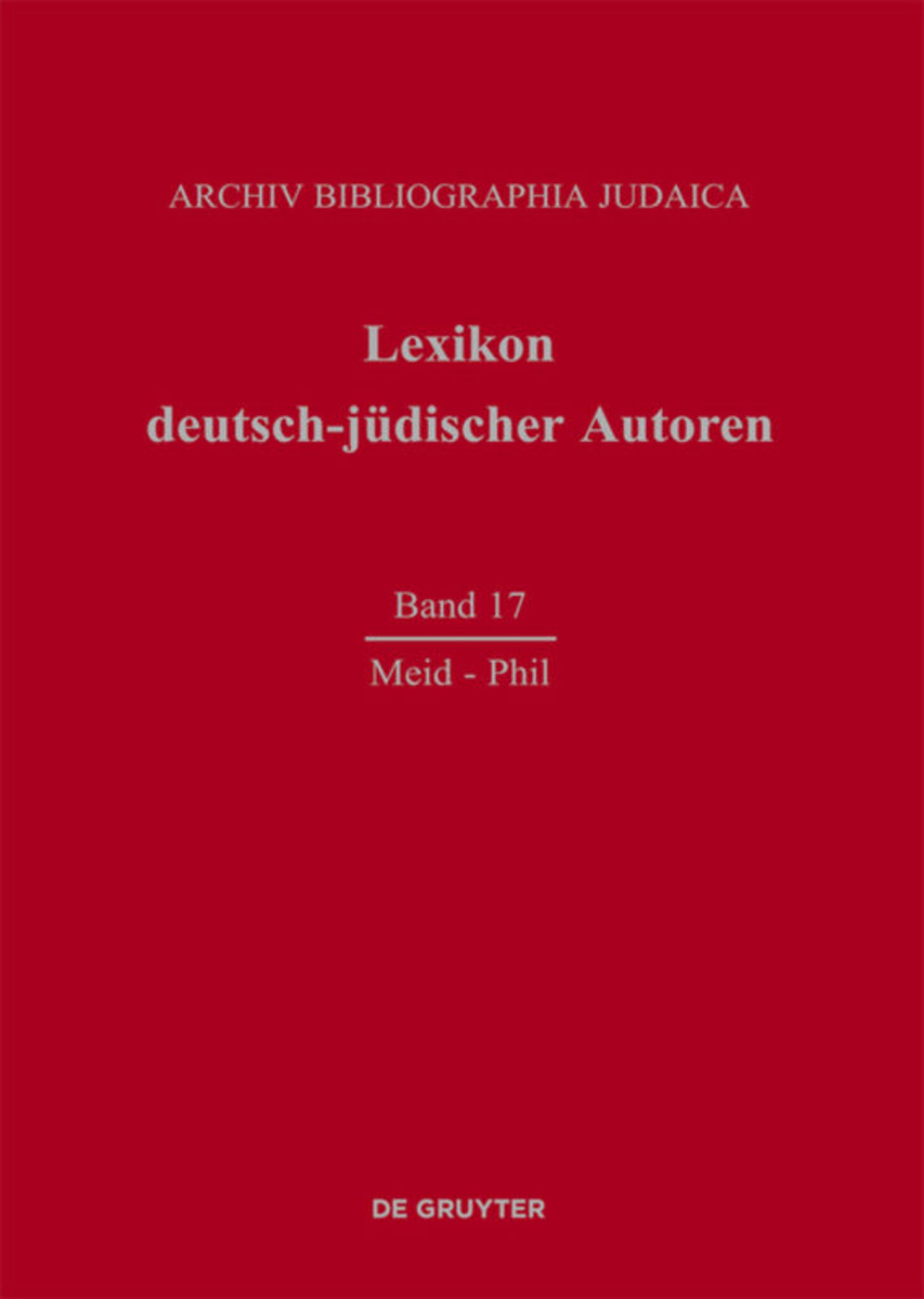Cover image for Meid – Phil ISBN 9783598226977